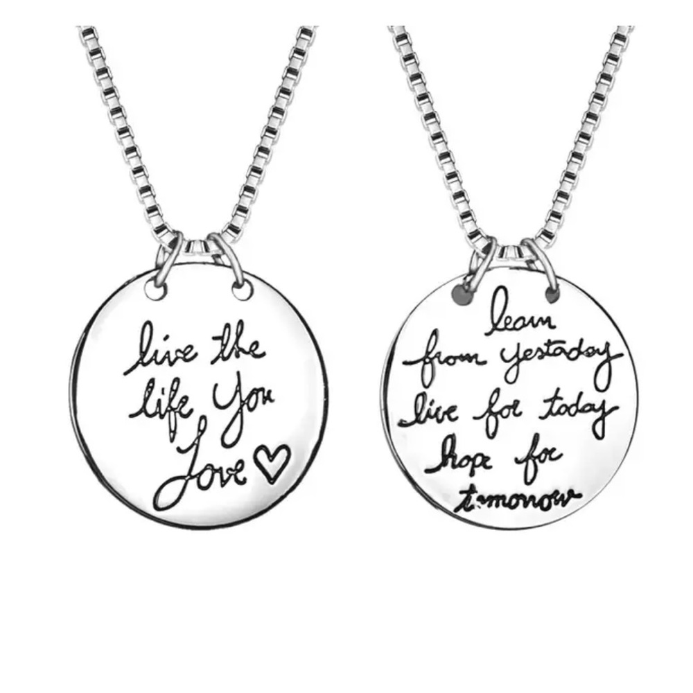 New inspirational charm necklace love life